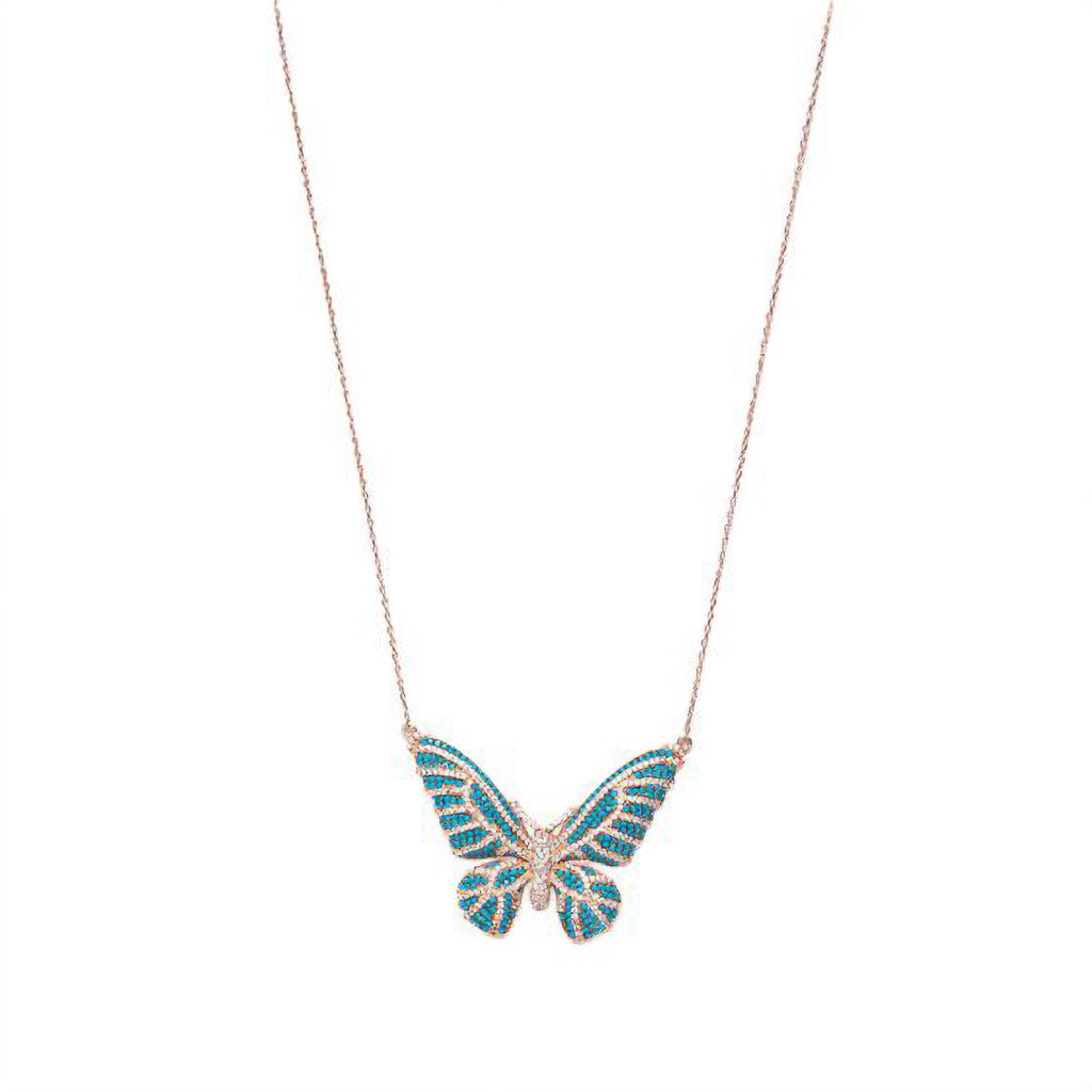 Collar Mariposa Renacer Turquesa