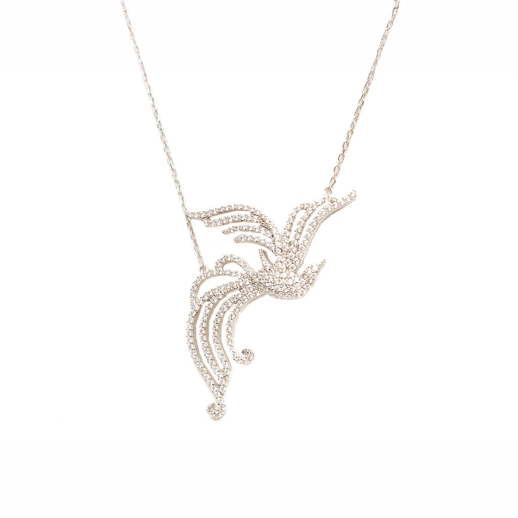 Collar Ave Fenix Plata