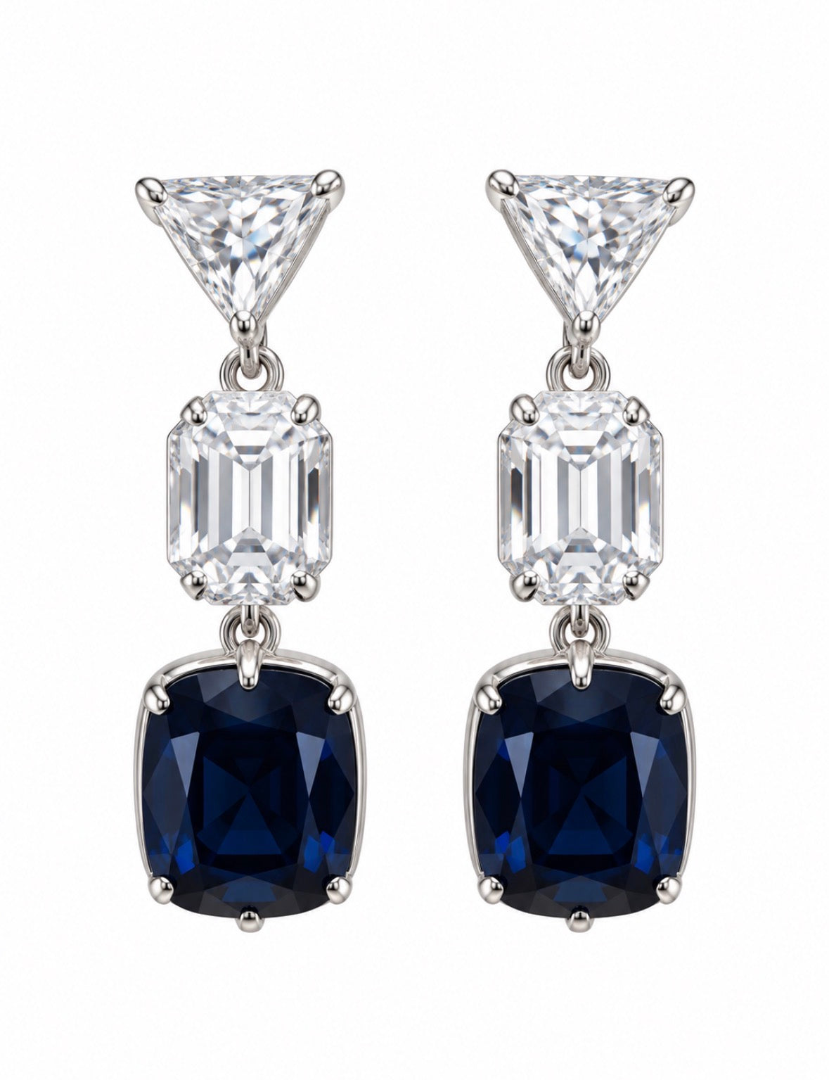 Aretes Zafiro Sintetico