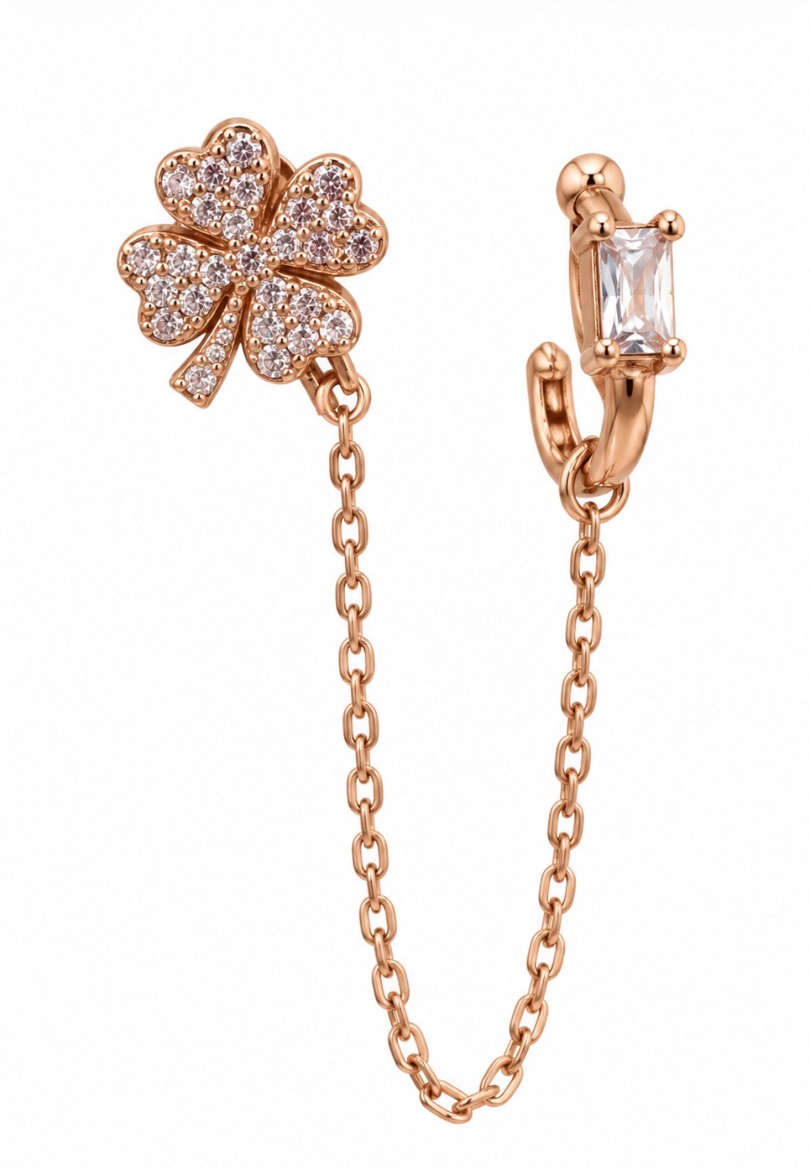 Earcuff cadena Trebol