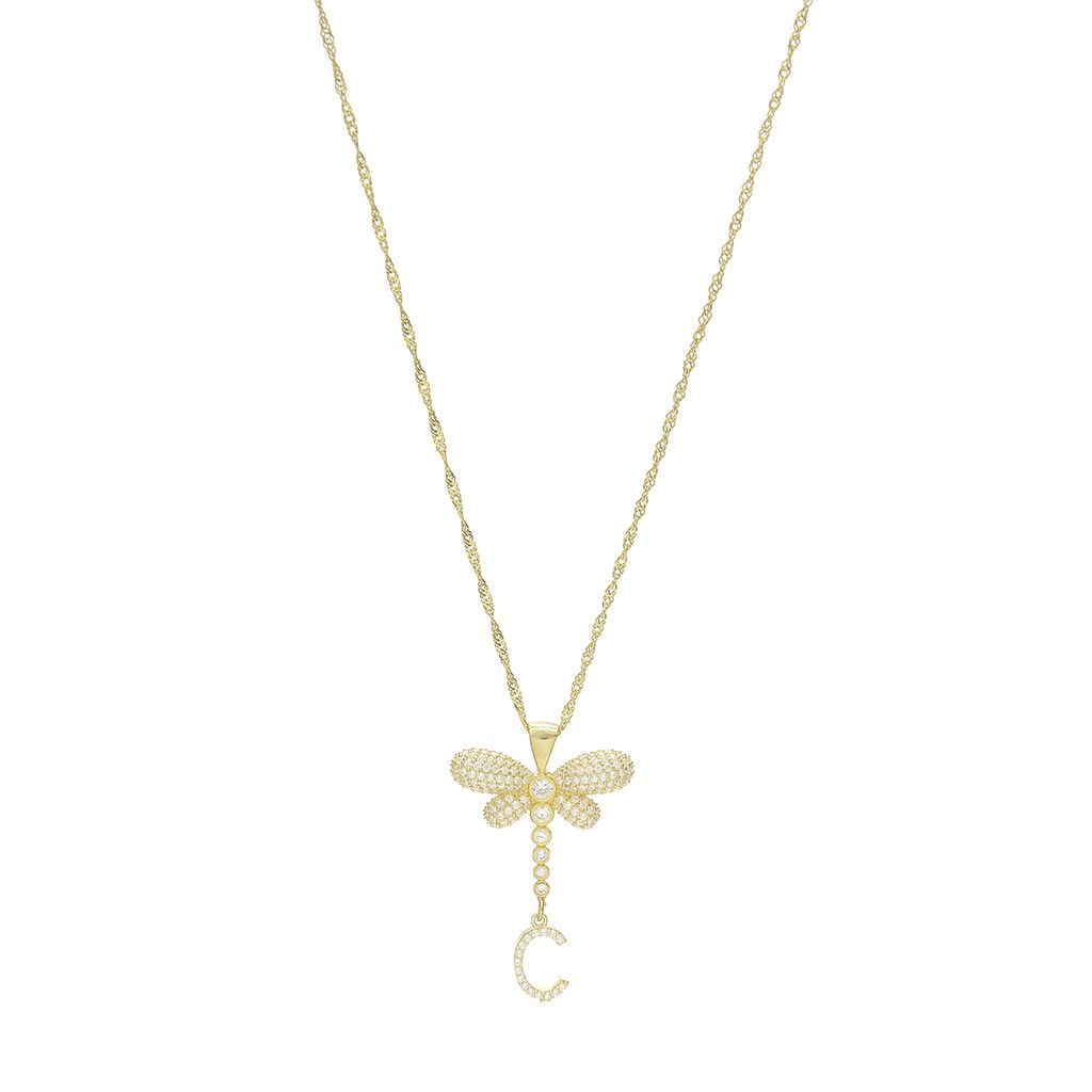 Collar Libélula Tigre alfabeto