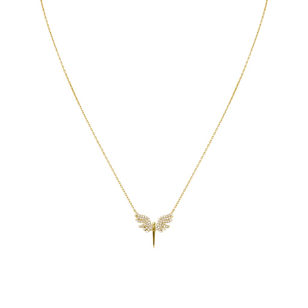 Collar Ángel de la guarda mini oro