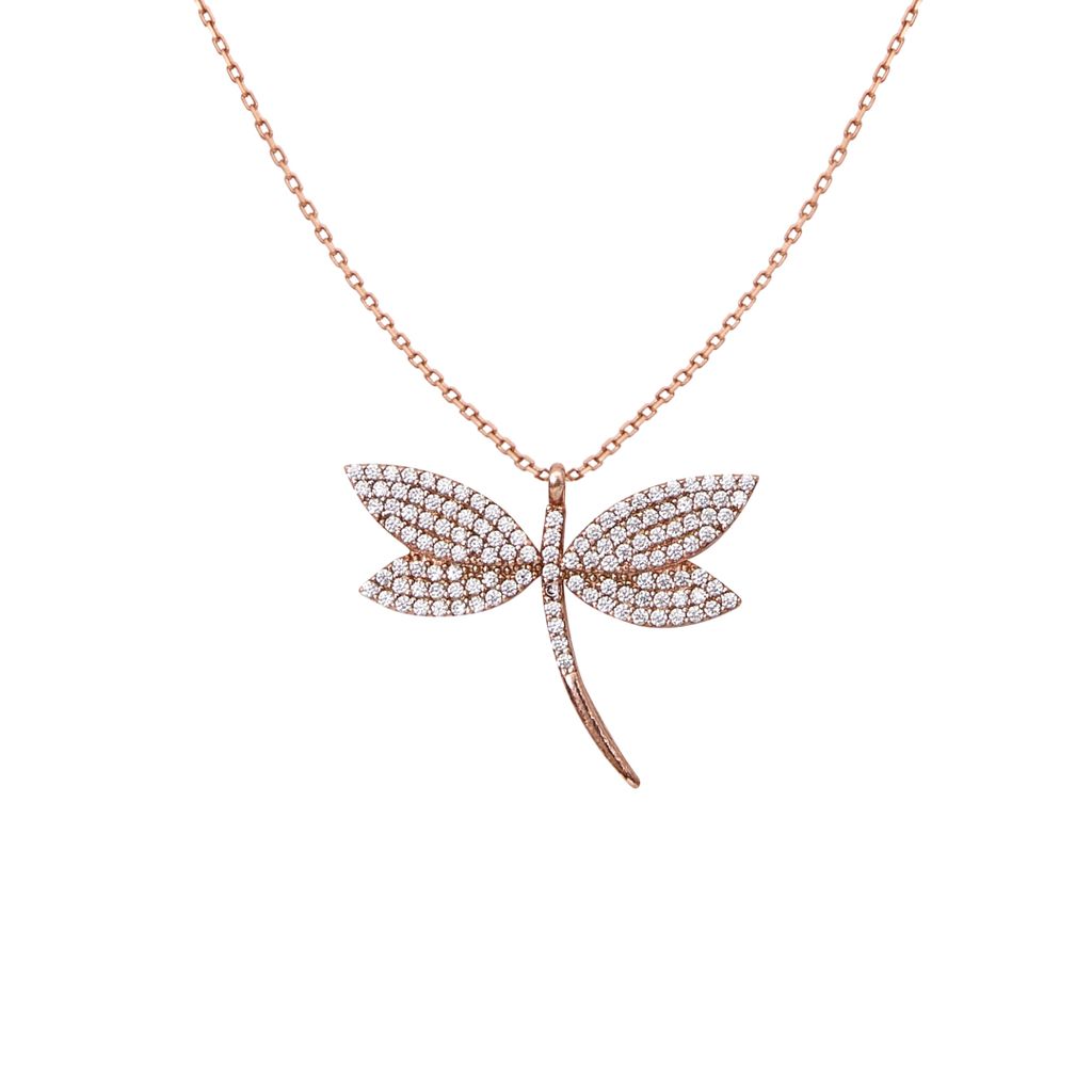 Collar Libélula Clásica Oro rosa