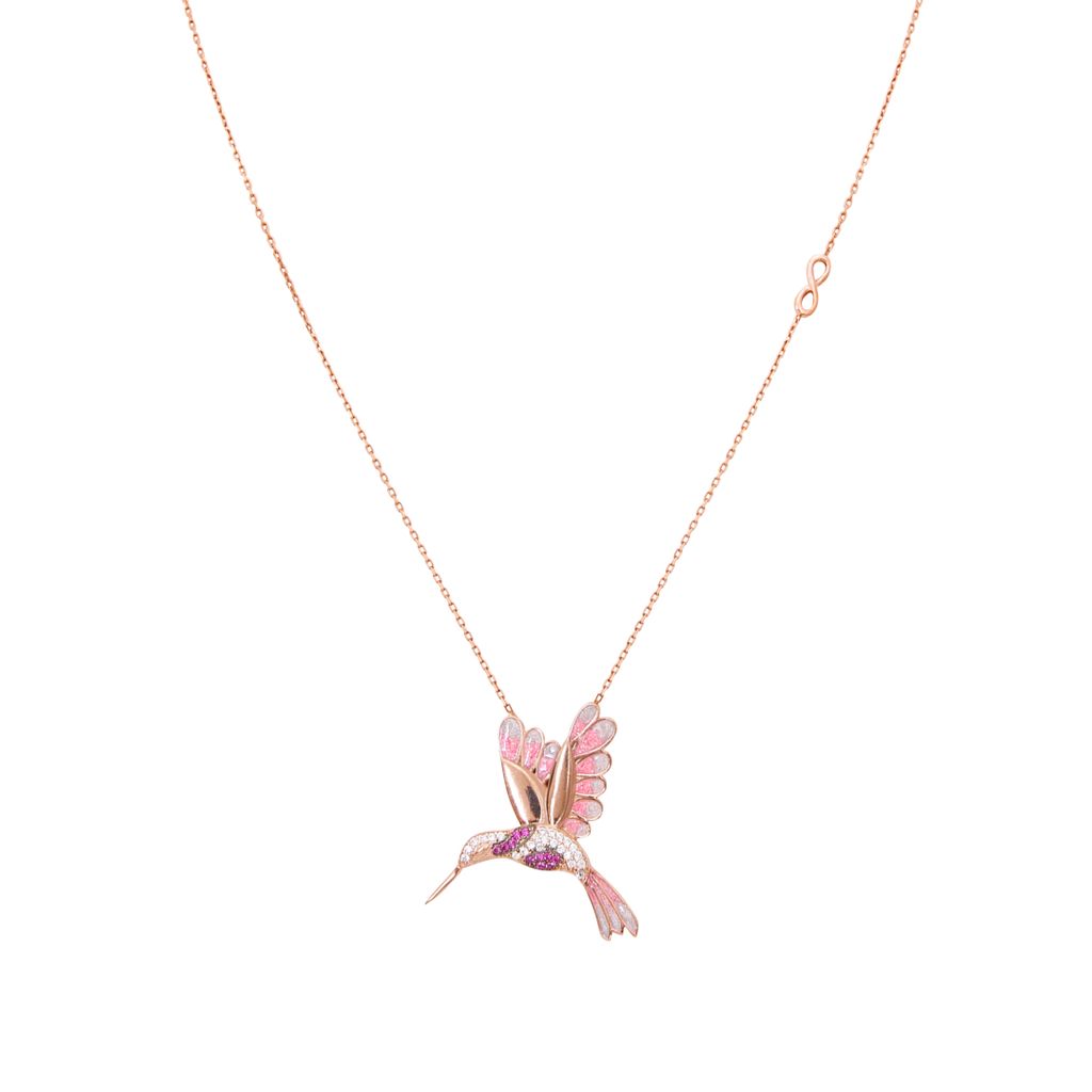 Collar Colibrí Rosa