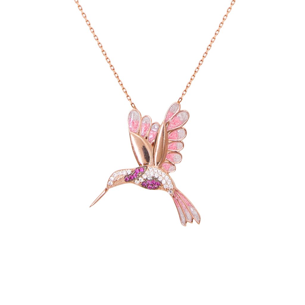 Collar Colibrí Rosa