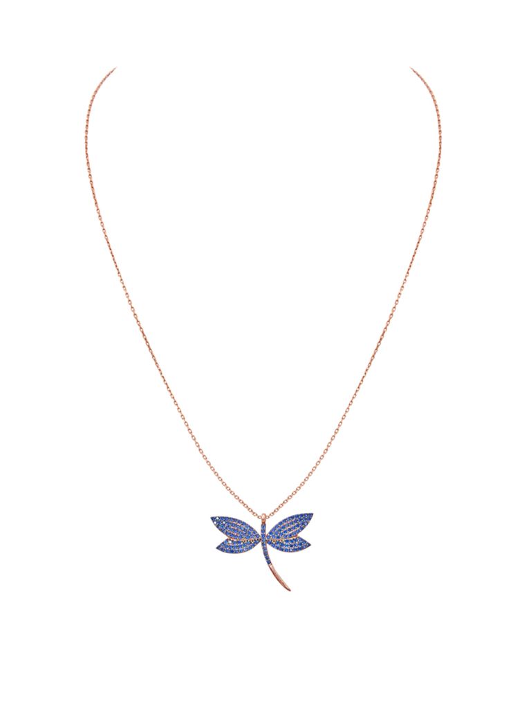 Collar Libélula Clásica Celeste