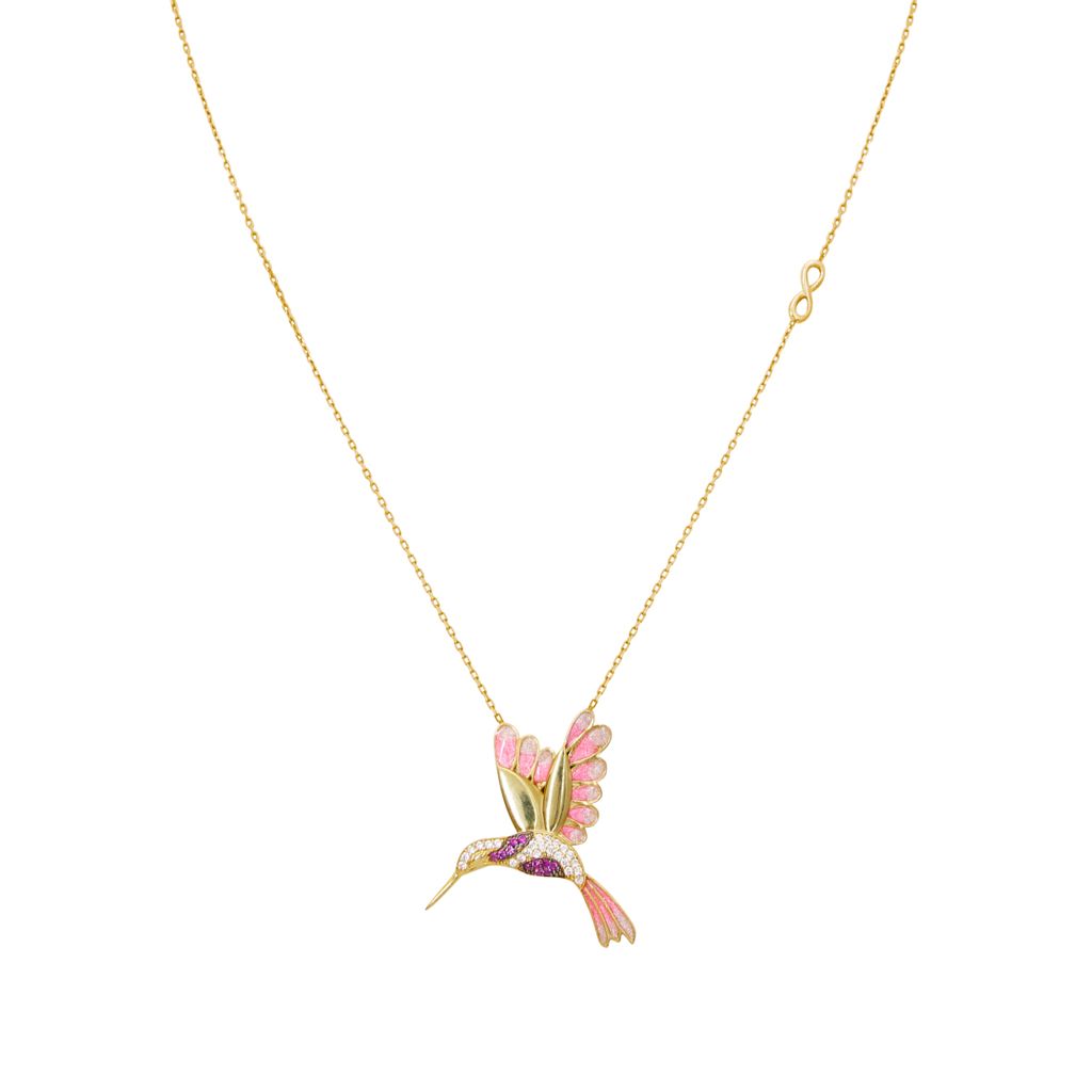 Collar Colibrí Rosa