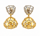 Aretes Ravena Plata Y Oro