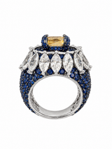 Anillo Grulla zafiro