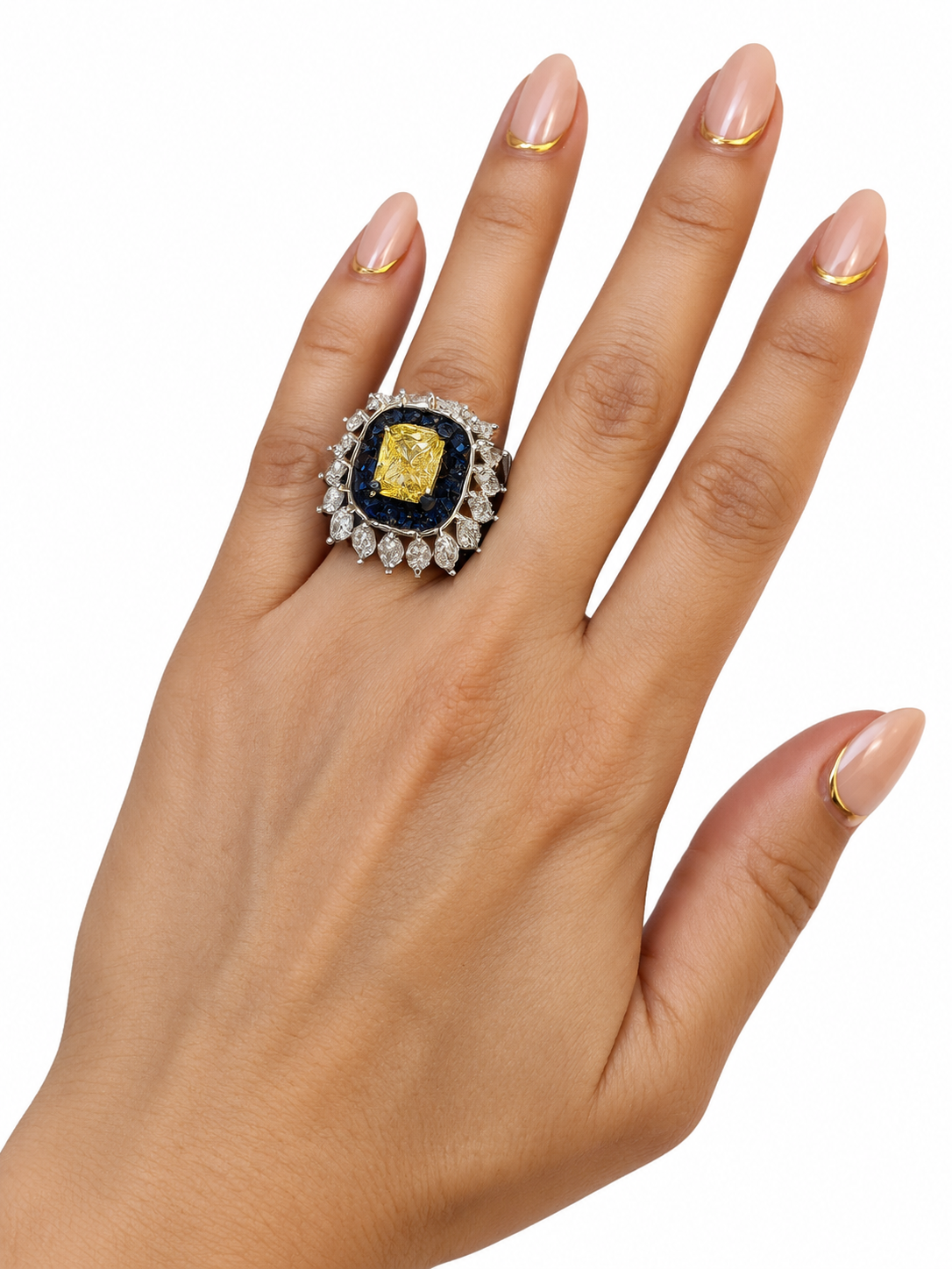 Anillo Grulla zafiro