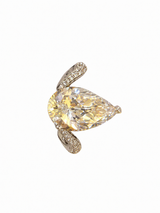 Anillo Solitario Pera Moissanita