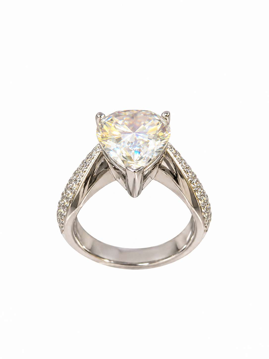 Anillo Solitario Pera Moissanita