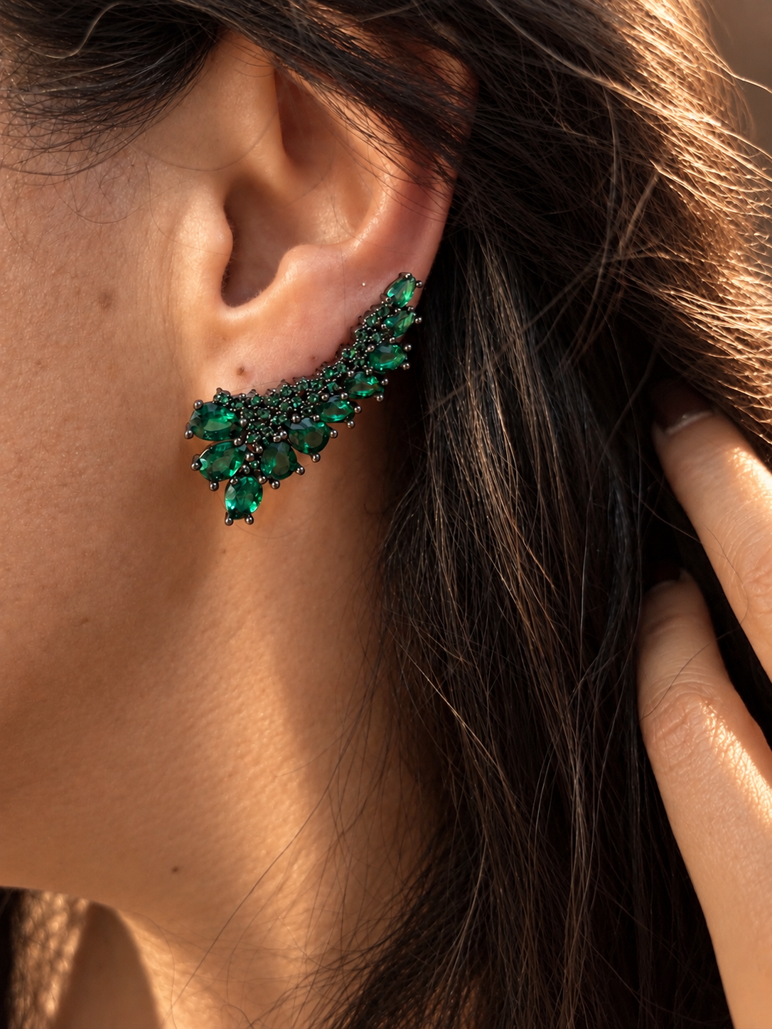 Earclimber Hiedra Esmeralda