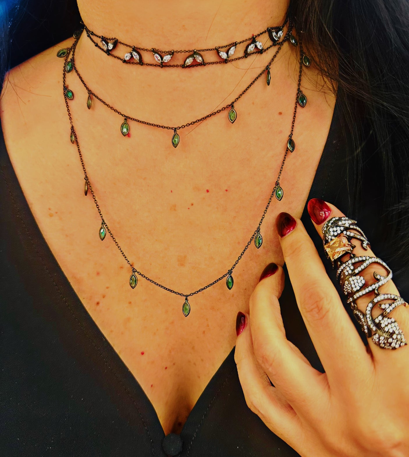 Collar Lagrimas de Granate