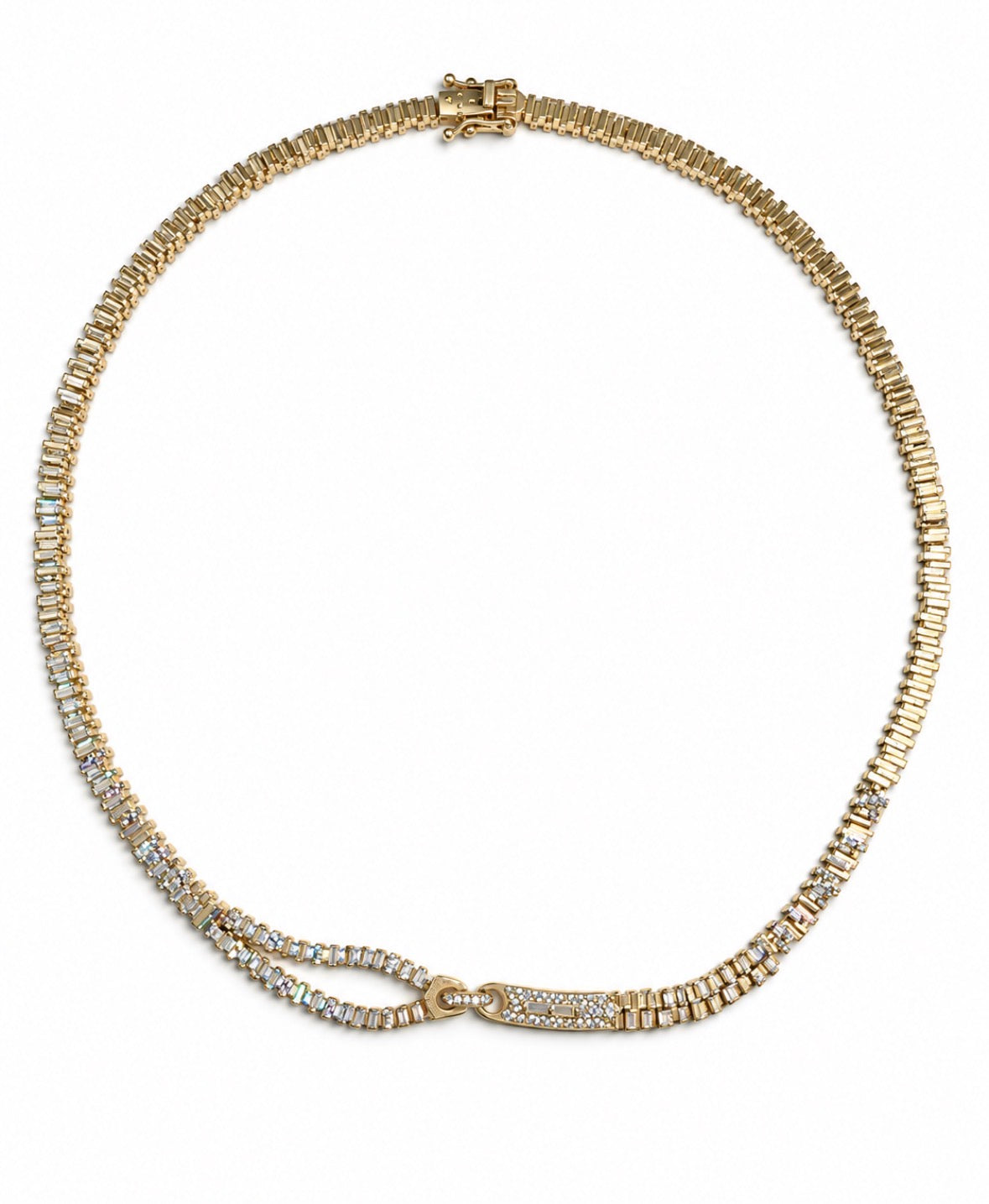 Gagantilla Eclair Zipper en Plata .925 con Baño de Oro 14k
