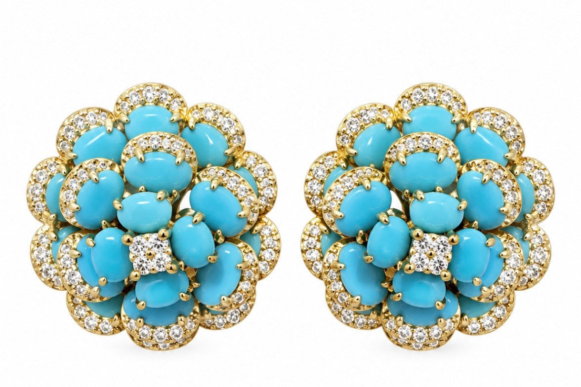 Aretes Flor Turquia