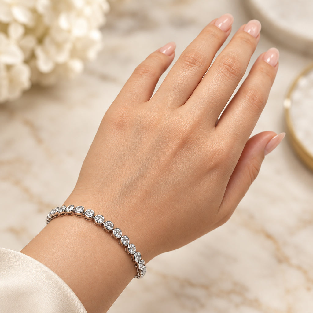 Brazalete Tennis Bezel 4mm