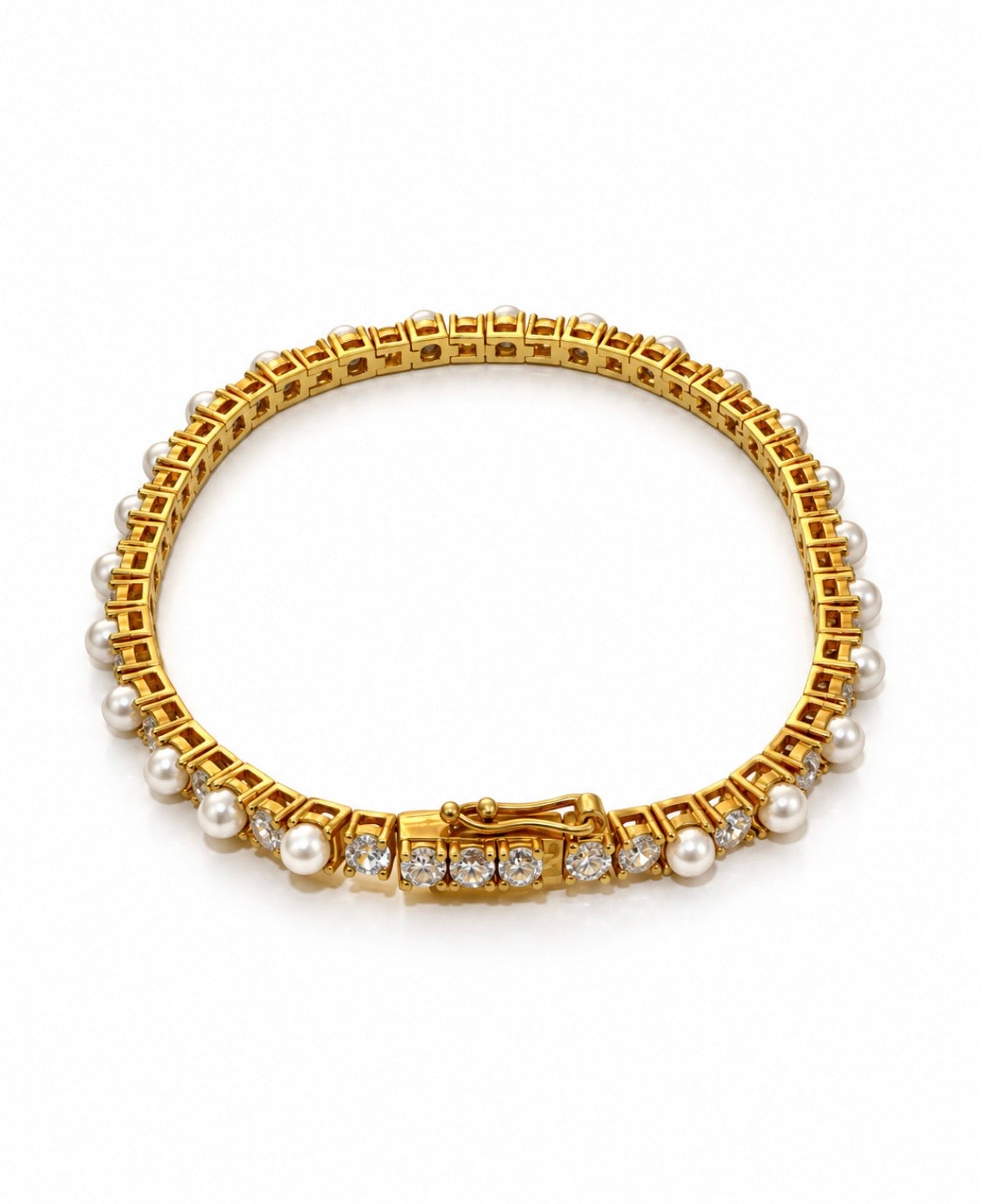 Brazalete Tennis mix de perlas
