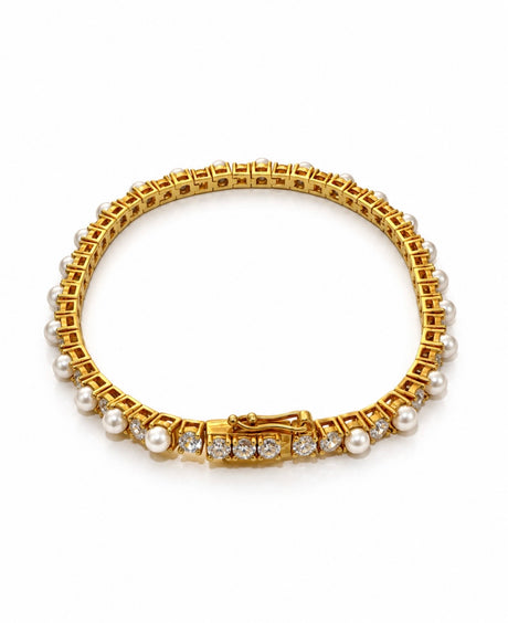 Brazalete Tennis mix de perlas