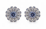 Aretes Moissanita Natural Azul