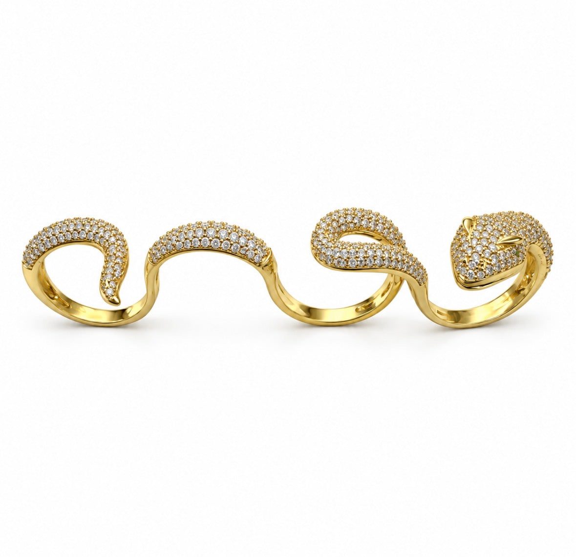 Anillo Serpiente Abundancia Dorado