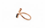 Anillo Oro Rosa Y Negro