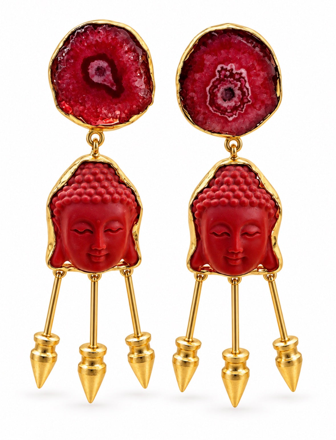 Aretes Buda Rojo