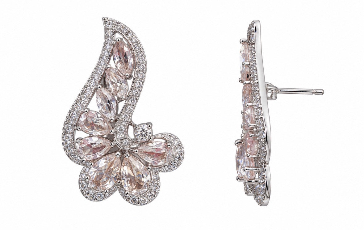Aretes antorcha rosa