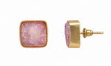 Aretes Cubo Cuarzo