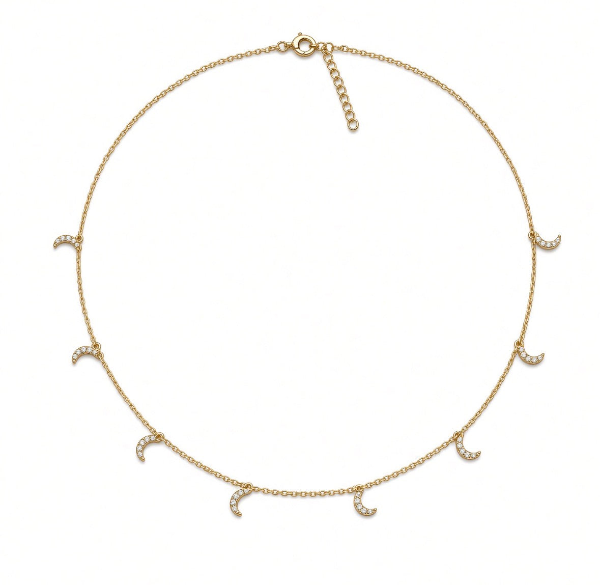 Collar Lunas Oro Amarillo