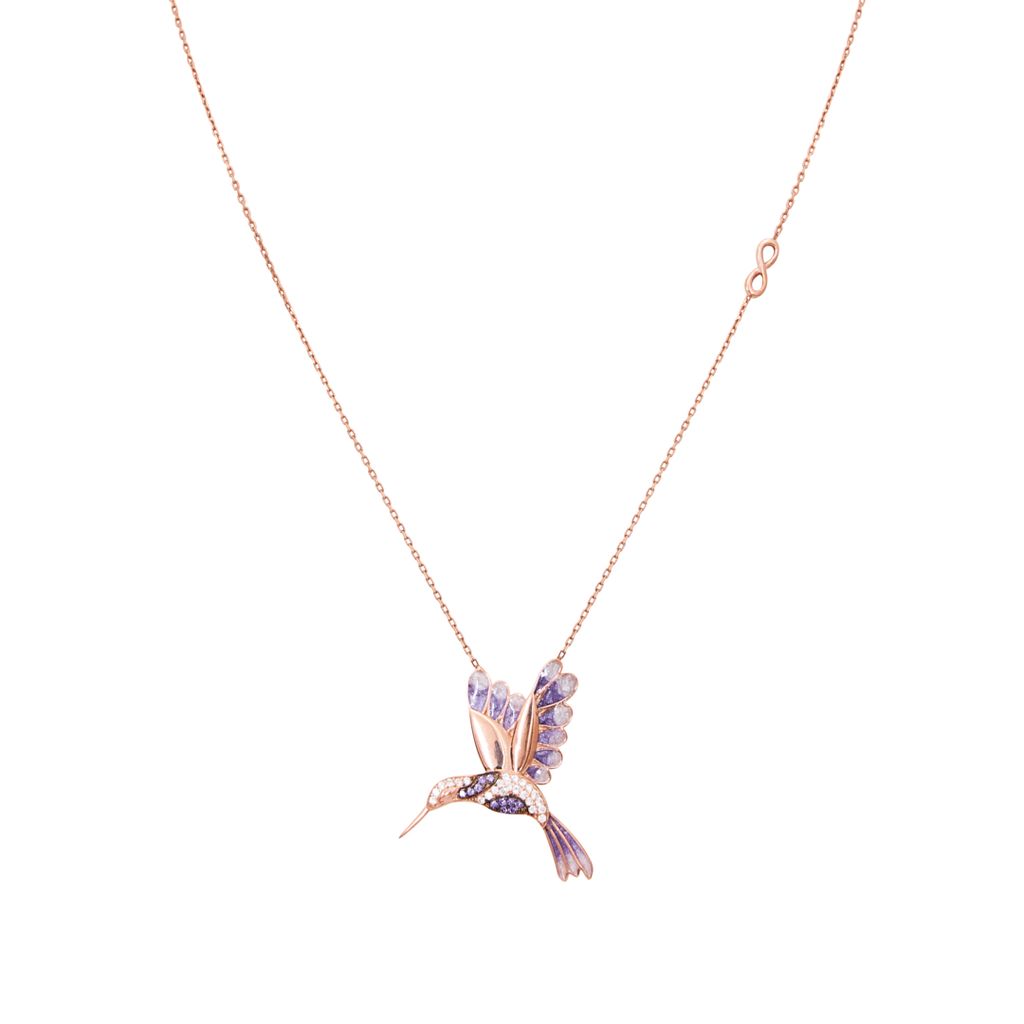 Collar Colibrí Violeta