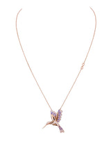 Collar Colibrí Ámbar lila