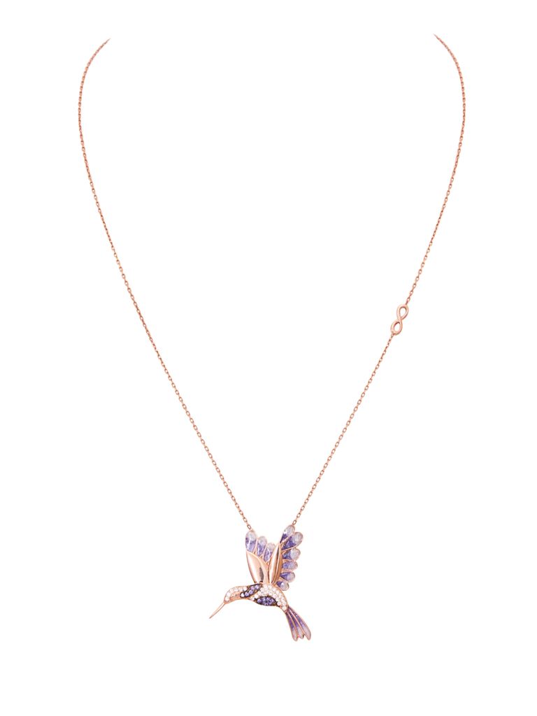 Collar Colibrí Violeta